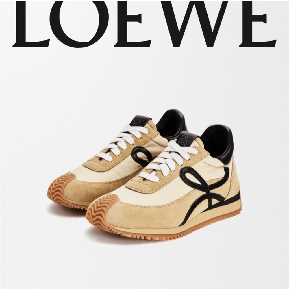 Loewe Cream and Black Sneakers